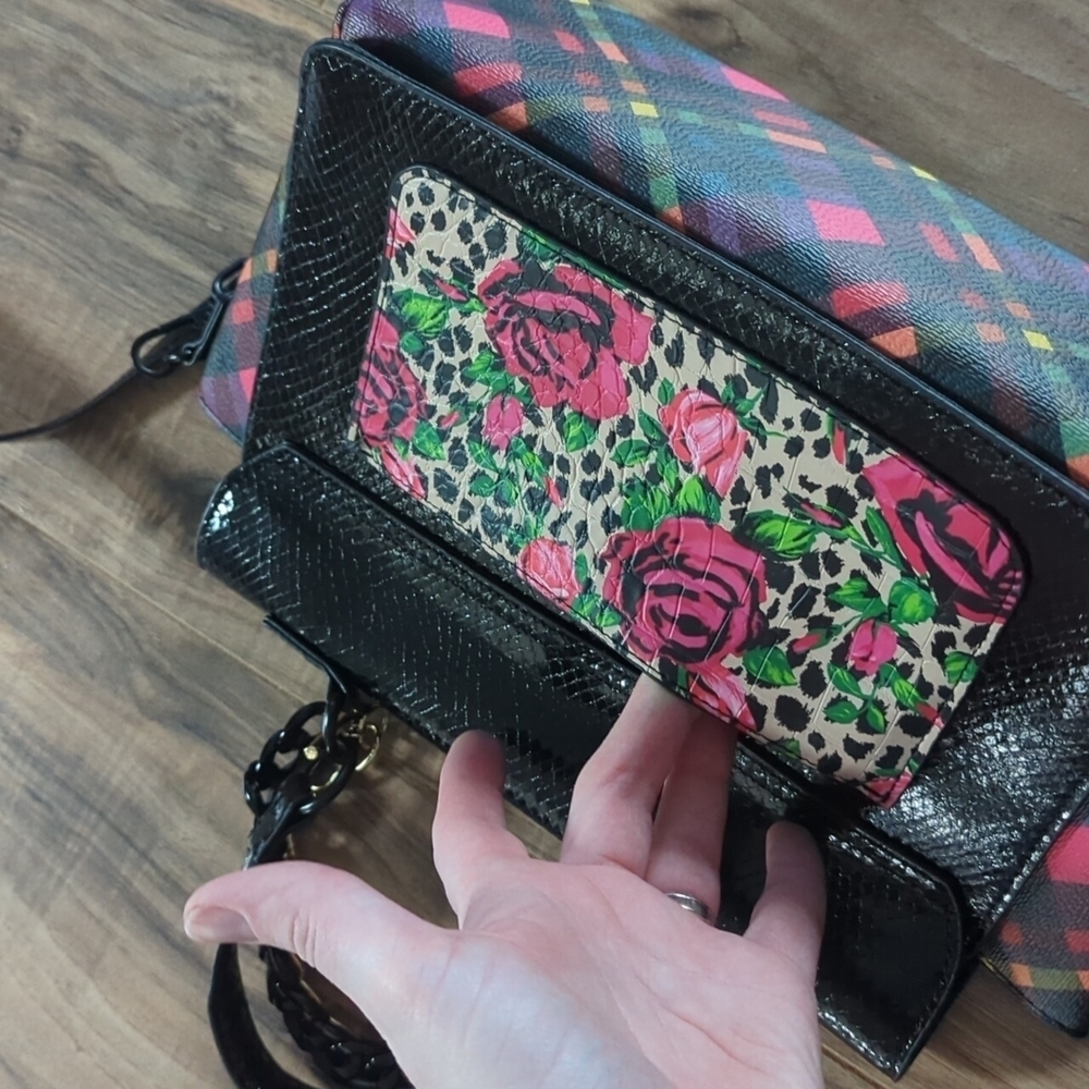 Torrid x Betsy Johnson Crossbody bag. Checkered. Black purse. - Picture 8 of 13